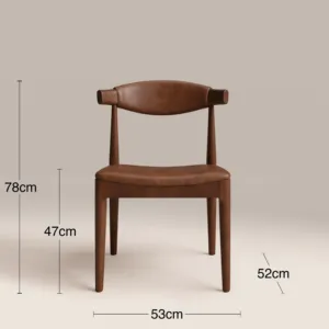 SILLA DE COMEDOR DE MADERA MARTON VINTAGE SINTERIOR TAN - Product Image 4
