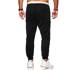 Pantalon de jogging en molleton noir 100 % haute qualité, matière de qualité supérieure, logo personnalisé, poche Soli, coupe droite, pour homme, pantalon de survêtement court personnalisé - Product Image 4