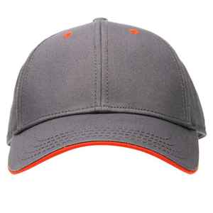 Gorra de Béisbol Unisex Gris con Ribete Naranja, 6 Paneles, Ajustable, Deportiva, Casual, de Verano, Color Sólido, Tela de Lona, para Adultos - Product Image 2