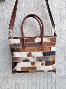 Sac à main en cuir de vachette pour femme, sac fourre-tout en cuir véritable, fermeture éclair tendance, bandoulière, usage décontracté - Product Image 1
