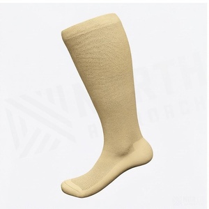 Chaussettes hautes unies respirantes en tricot de spandex et polyester pour adulte, idéales pour l'été et le quotidien - Product Image 3