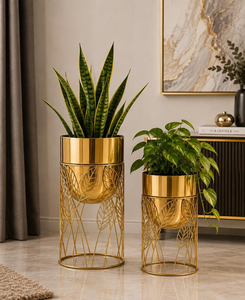 Soporte de Metal Dorado para Plantas con Maceteros Decorativos, Elegante Exhibidor de Macetas para Interiores, para Sala de Estar, Dormitorio, Balcón - Product Image 4