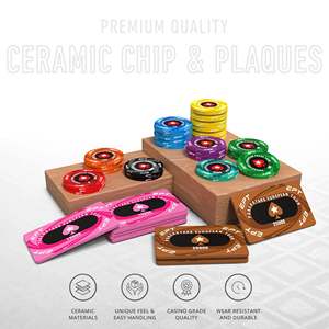 Juego de Fichas de Póker para Pokerstars EPT, 300/500 Piezas, 10/20 Placas, 40/45/50 mm, Cerámicas, 10/14/17 g, Bandeja Incluida - Product Image 3
