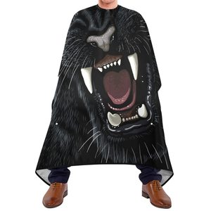 Cape de coiffure professionnelle imperméable avec logo personnalisé, anti-adhérente, motif imprimé sur mesure pour salon de coiffure et barbier - Product Image 1