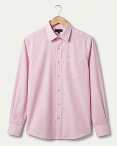 เสื้อเชิ้ตผู้ชายพรีเมียม ผ้าฝ้าย 100% แขนยาว ผ้าป๊อปลินทอ สำหรับธุรกิจและงานทางการ ผู้ผลิต OEM - Product Image 1