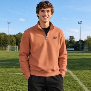 Sudadera Moderna de Media Cremallera para Hombre, Ligera, de Manga Larga, Color Blanco, Ropa de Moda para el Día a Día - Product Image 3