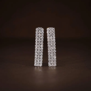 Pendientes de Diamantes Cultivados en Laboratorio de Diseño, 0.63CT de Peso Total, Certificados F-G VVS-VS, con Diamantes Redondos Decorativos, Joyería Elegante para Regalo - Product Image 2