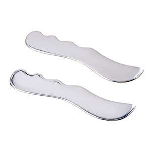 Gua Sha Outils Métal Fascial Couteau Grattage Masseur Corps En Acier Inoxydable Gua Sha Logo Personnalisé De Poche Gua Sha - Product Image 1