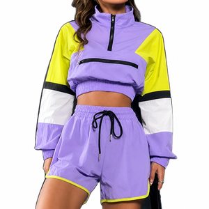 Premium <b>Women</b> Nylon Sports Tracksuit Breathable OEM Workout <b>Jacket</b> and Pants Factory Wholesale Custom Nylon Tracksuit for <b>Women</b> - Product Image 1