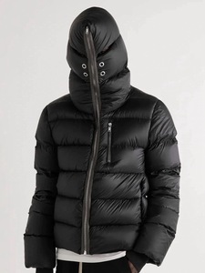 Veste d'hiver matelassée pour homme en duvet d'oie et de canard, entièrement zippée, design personnalisé, haute qualité, unie et vierge - Product Image 2