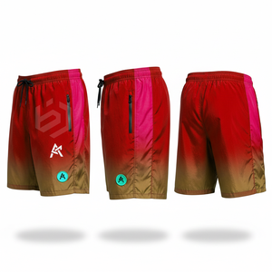 Shorts de Playa para Hombre, Color Verde Oliva, de Secado Rápido, con Cordón en la Cintura y Bolsillos, Tela Satinada de Color Sólido, Estilo Casual - Product Image 5