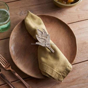 Accent Leaf Napkin <b>Ring</b> Reusable High Quality <b>Metal</b> Serviette Napkins <b>Ring</b> And Tissue Holder <b>For</b> holiday Housewarming Gift - Product Image 6