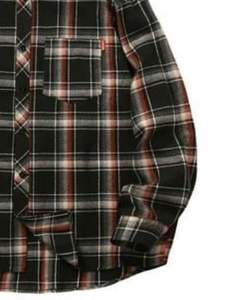 Chemise décontractée à carreaux noire et marron pour homme, en coton et polyester, manches longues, boutonnée, motif à carreaux, douce et confortable, pour un usage quotidien - Product Image 6