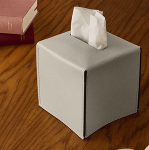 Caja de pañuelos de cuero PU negro de primera calidad, soporte rectangular para pañuelos faciales, dispensador decorativo de pañuelos, moderno, para el hogar, oficina, hotel - Product Image 6