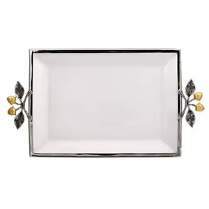 ถาดเสิร์ฟอาหารและเครื่องดื่มสแตนเลสคุณภาพโรงแรม ขอบเรียบ - Product Image 6