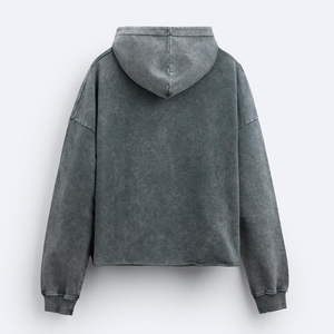 Sudadera con Capucha Oversize para Hombre, Estilo Acid Wash, con Estampado Gótico, Vintage, Streetwear, Hip Hop, Venta al Por Mayor, Proveedor OEM - Product Image 2