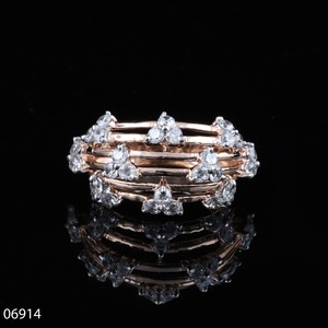Bold Rose Gold Cluster Lab Grown Diamond Statement Ring IGI Certified Trendy Engagement Ring for Women Wedding Jewelry Gift - Product Image 4