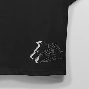 Camiseta de algodón tejida vintage con cuello en V, lavada, de ajuste holgado, para hombre, estilo casual de verano, manga corta, hip-hop, estilo urbano, oversize. - Product Image 5