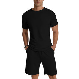 Ensemble de sport d'été pour hommes, respirant, anti-humidité, t-shirt à manches courtes et short, ensemble de survêtement de course à pied en 2 pièces - Product Image 3
