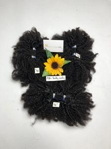 Vente de Noël 5%, couleur noire Afro crépus bouclés cheveux vietnamiens pour les femmes noires cheveux humains - Product Image 5