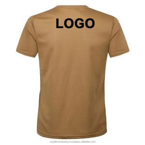 Top marque vêtements tactique hommes t-shirt col rond solide chemise à manches courtes respirant séchage rapide t-shirts décontractés - Product Image 5