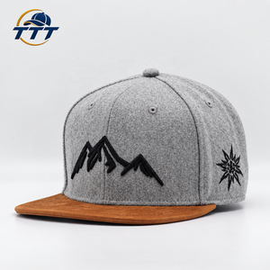 Casquette Snapback personnalisée à 6 panneaux avec logo brodé, visière plate en daim, fabrication au Vietnam, OEM ODM, vente en gros, usine de chapeaux streetwear - Product Image 1