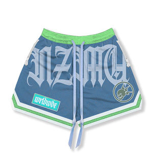 Wholesale Custom embriodry <b>patch</b> and printed Logo Trendy Style Polyester Basketball Casual Elastic Gym Running <b>Men</b> Mesh <b>Short</b> - Product Image 3