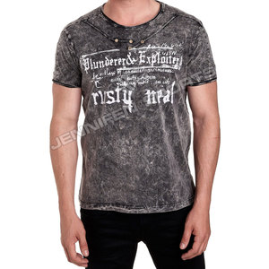 T-shirt pour homme de haute qualité en coton 100% lavé à l'acide, coupe ample, manches courtes, léger, séchage rapide, respirant, imprimé sur mesure - Product Image 4