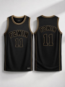 F2WIN Basketball Jersey White <b>Blue</b> <b>Mesh</b> Sleeveless Tank <b>Top</b> Breathable Quick Dry Sublimated Print Adult Unisex Regular Fit OEM - Product Image 2