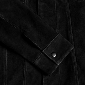 <b>Suede</b> Leather Motorcycle <b>Jacket</b> Winter Waterproof Windproof Eco-Friendly Thick Smooth Texture Premium Comfort Elegant. - Product Image 5