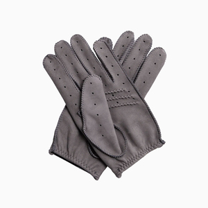 Gants de conduite en cuir perforé respirants unisexes pour la course automobile avec sangle de poignet réglable pour le sport et les activités de plein air à prix abordable - Product Image 2