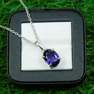 Colgante Ovalado de Alejandrita, Plata de Ley 925, Joyería Hecha a Mano con Piedras Preciosas Naturales, Regalo para Mujer, Venta al por Mayor - Product Image 2