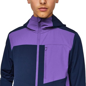 Veste coupe-vent à capuche pour homme, bicolore, légère, d'hiver, pour l'extérieur, avec fermeture éclair, respirante, imperméable, personnalisable - Product Image 2