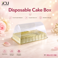 Boîte à gâteau jetable transparente recyclable en plastique de Taïwan pour gâteau roulé, contenant alimentaire à emporter