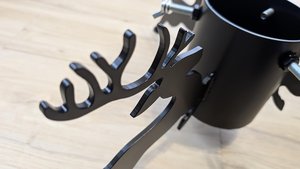 Christmas <b>tree</b> <b>stand</b>, large, steel, black reindeer - Product Image 4