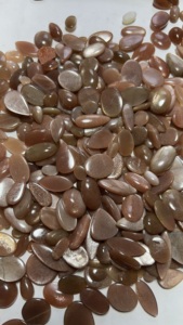 Pierre précieuse naturelle de qualité supérieure, cabochon poli en pierre de soleil naturelle, couleur orange pêche, pour la fabrication de bijoux, prix de gros - Product Image 1