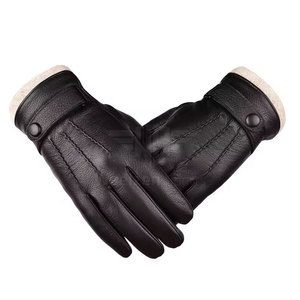 Premium Quality Leather <b>Gloves</b> Soft Genuine Leather Comfortable Fit Durable Hand Safety For Daily And Riding Use - Product Image 2