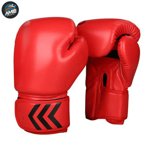 Guantes de Boxeo Profesionales de Cuero con Logotipo Personalizado de Buena Calidad, con Absorción de Humedad, Cierre de Gancho y Bucle Unisex, Talla Grande, Transpirables - Product Image 1