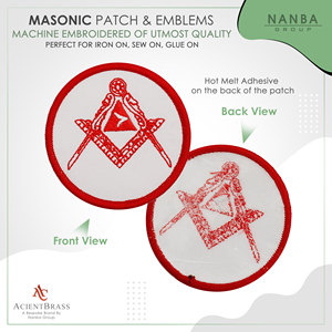 Embroidered Masonic with Yoke Patches. Two Sizes to Choose From, 2" or 3"(Stated Sizes are Approximate) - Product Image 2
