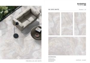 Carreaux de porcelaine design effet sucre 60x120cm 600x1200mm 24x48 pour application élégante sur les murs et sols intérieurs - Product Image 2