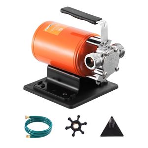 Pompa Elettrica Portatile 12V DC 360 GPH con Kit Tubo di Aspirazione da 6 Piedi e Girante da 1/10HP per Trasferimento Acqua - Product Image 1