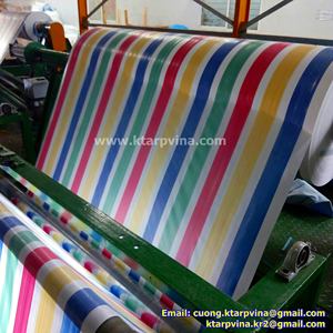 Bâche en PE K-Tarp à motif rayé, découpe et épaisseur personnalisées, produit OEM ODM le plus vendu au Vietnam, blanc, rouge, bleu, vert - Product Image 6