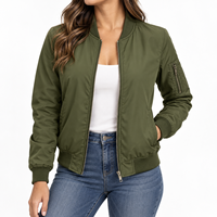 Service OEM, conception personnalisée, veste bomber matelassée pour femmes, best-seller, matière confortable et respirante, vêtements décontractés en coton