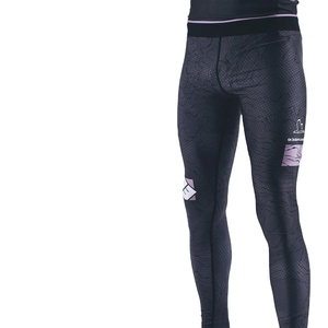 กางเกง MMA Spats Jiu Jitsu แบบสั่งทำขายส่งสำหรับผู้ชาย ผ้าเนื้อเดียว BJJ Grappling ขายาว เอวยางยืดสูง แห้งเร็ว - Product Image 1