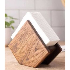 Attractive Wooden Napkin <b>Holder</b> Elegant <b>Tissue</b> Organizer Perfect For Dining Table <b>Kitchen</b> And Restaurant Decoration Use - Product Image 3