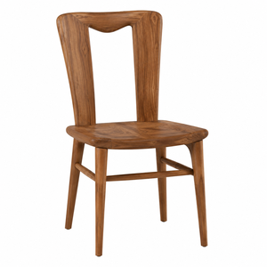 Silla de Comedor Escandinava Moderna de Madera de Teca Sólida, Asiento Ergonómico, Ecológica, Impermeable, Diseño Duradero y Estable para Hogar y Oficina - Product Image 1