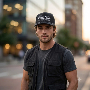 Gorra de Béisbol Personalizada de 5 Paneles con Visera Plana, Bordado, Cuerda, Orificios Cortados con Láser, Impermeable, para Golf y Tenis - Product Image 6