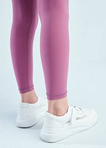 Pantalones Deportivos de Cintura Alta, 100% Algodón, Transpirables, Estilo Vintage, de Secado Rápido, Leggings para Correr, Color Sólido, para Yoga en Familia, Niñas - Product Image 6