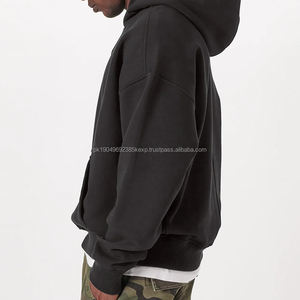 Moda Oversize Pullover Sudaderas con capucha Heavy Weight Hoodie para hombres Drop Shoulder Custom logo Puff Printing Hoodies - Product Image 2
