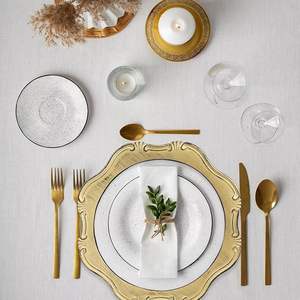 Assiette de Présentation Scintillante : Base Glamour pour Dîner, Idéale pour la Décoration d'Événements de Luxe - Product Image 1